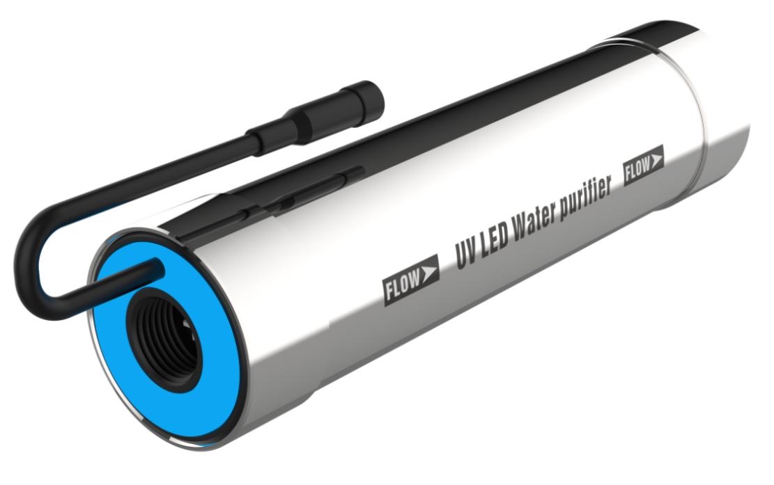 Agua Topone AGLED-40006 UV LED water purifier with flow hose